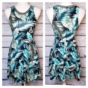 VS PINK Tropical Palm Leaf Tank Dress